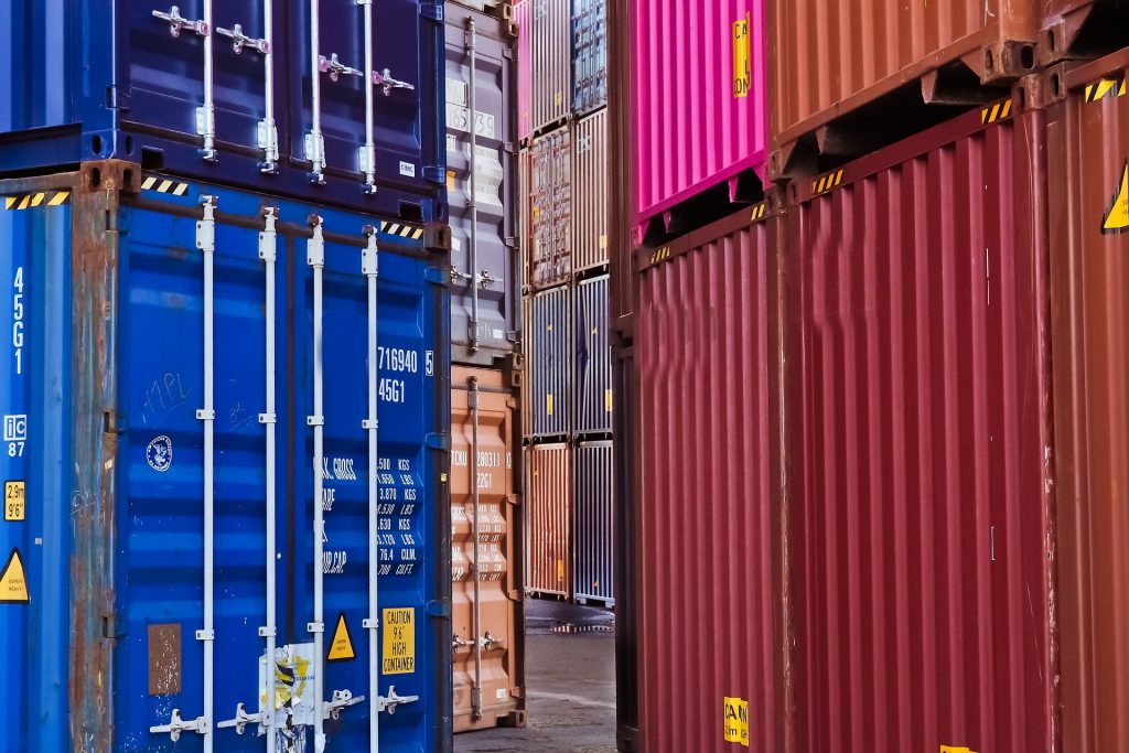 colorful shipping containers