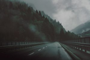 Trucking Through Stormy Rainy Weather